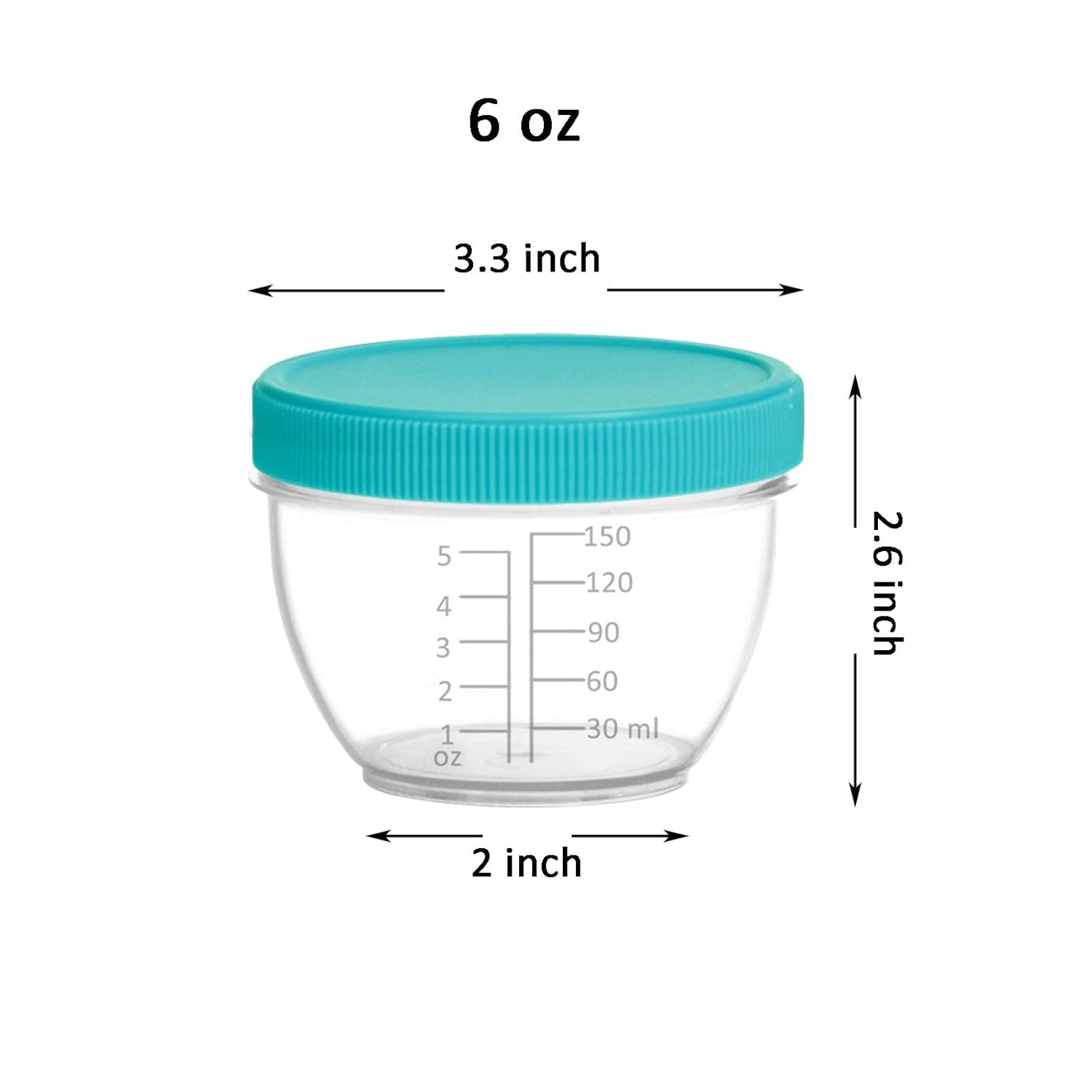 SUMMIT 18 Pack Baby Food Storage, 6 Ounce Baby Food Containers with Lids and Labels, 9 Assorted Colors
