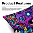 thumbnail image 2 of Graffiti Covers Inserts with Unique Patterns - Set of 2 Chair Pillow Covers, Available in 16x16, 18x18, 20x20 Inches for Any Occasion, 2 of 6