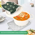 thumbnail image 3 of Yayeee Pot Holders Kitchen Heat Resistant with Pocket 7"x9.8" Cotton Oven Cooking Hot Pads, Beige Christmas Trees, 3 of 7