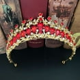 thumbnail image 4 of Luxury Women Rhinestone Crown Tiara Headband Wedding Headdress Hair Accessory, 4 of 6