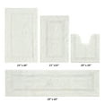 thumbnail image 2 of Better Trends Bathroom Rugs 4 Piece Set 100% Cotton Soft Bath Rug, Water Absorbent, Reversible, Machine Washable for Bathroom Decor Toilet Base Contour, Runner Rug Ivory Lux Collection, 2 of 4