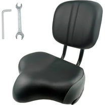 Bike Seat with Backrest Oversized Comfort Bicycle Saddle Replacement Soft Memory Foam Padded PU Cushion Universal for Tricycle Mountain Bike Commuter Bike Electric Bike