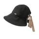 thumbnail image 1 of Sombrero de ala ancha para mujer - Con agujero para coleta y adorno de lazo. Gorra de playa con protección UPF 50+., 1 of 2