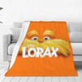 thumbnail image 1 of Manta Lorax de franela suave y cálida para dormitorio, sala de estar, dormitorio, todas las estaciones., 1 of 5