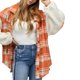 thumbnail image 1 of Gibobby chaquetas mujer invierno nieve Chaqueta a cuadros en contraste para mujer: abrigo de de oveja engrosada de invierno con cuello de rejilla (Anaranjado, XL), 1 of 5