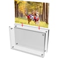 thumbnail image 3 of Luckyn Transparent Acrylic Photo Frame Magnetic Poster Display Stand Thick 10+10mm, 3 of 9