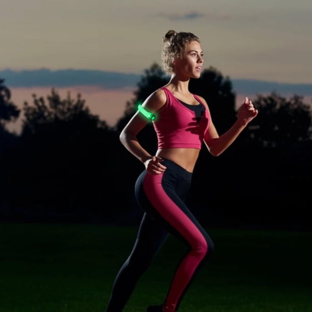 Luz LED de brazalete para correr | Banda brillante de seguridad nocturna de alto brillo | Resistente al agua, ajustable, alimentado por batería, ciclismo, jogging, señal de deportes al aire libre |