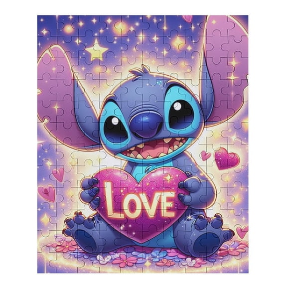 70 PCS Jigsaw Puzzle Sti-tch Wooden Puzzle Challenging Game Fun Artwork For Family Friends Gifts