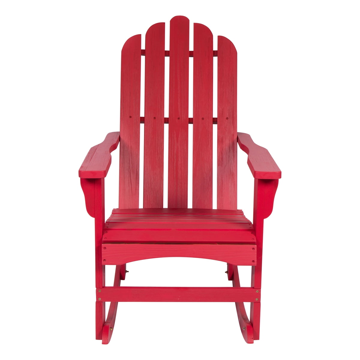 Shine Company Marina II Wood Patio Porch Rocker, Chili Red - Walmart.com