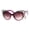 White, variant on Womens Rhinestone Iced Out Bling Cat Eye Fashion Sunglasses Blue