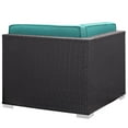 thumbnail image 4 of Corner Lounge Chair, Set of 2, Aqua Blue, Wicker Rattan, Outdoor Patio Balcony Cafe Bistro Garden Hospitality Restaurant, Modern Contemporary, HB36948, 4 of 4
