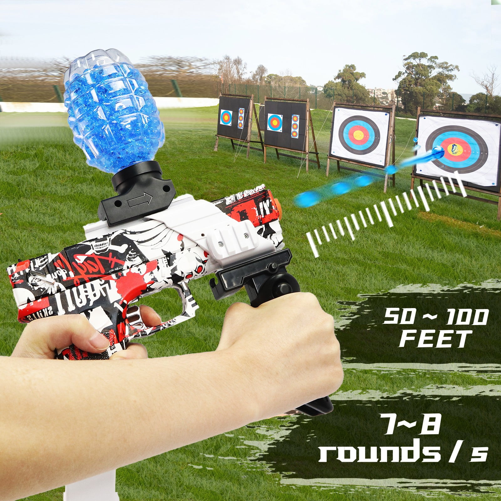 BIU BLASTER Gel Ball Blaster Splatter Blaster Highly Assembled Splat Blasters for Ages 14+ years