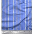 thumbnail image 1 of Soimoi Blue Cotton Voile Fabric Leaves & Bamboo Tree Print Sewing Fabric Yard 42 Inch Wide, 1 of 3