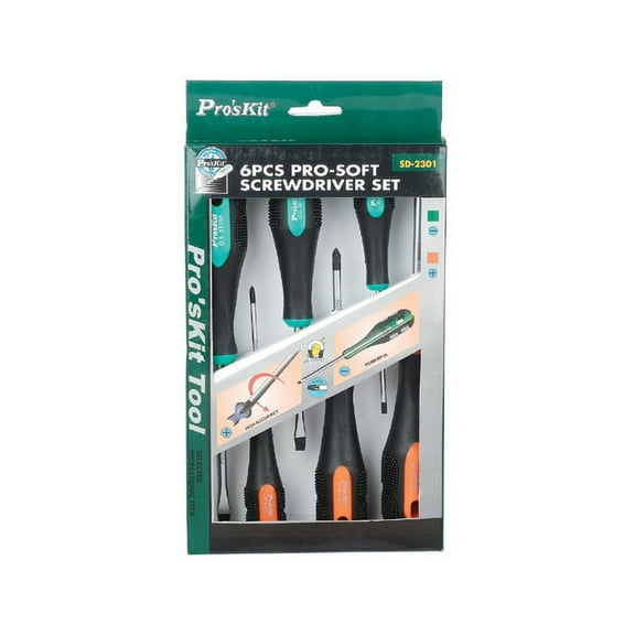 Eclipse Tools 902-096 6 Pc Pro-Soft Screwdriver Set..3 Phillips3 Flat
