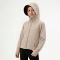 thumbnail image 4 of UQJfacai Kids Zip Up Hoodie Girls Boys UPF50+ Sun Protection Jacket Lightweight Fishing Hooded Cooling Shirt with Pockets 3-15 Years, 4 of 8