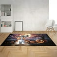 thumbnail image 2 of Spooky Halloween Night Witch Cavalier King Charles Spaniel Glowing Pumpkins Indoor Rug Dog Lover Gifts Carpet Living Bed Room Sofa Home Decor - 12015, 2 of 5