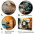 thumbnail image 3 of Designart "Watercolor-Painted Motorcycle Path" Motorcycle Wall Art Living Room, 3 of 7