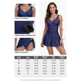 thumbnail image 3 of RELLECIGA Women's Plus Size Ruched Tummy Control Swimdress One Piece Skirt Swimsuits, 3 of 12