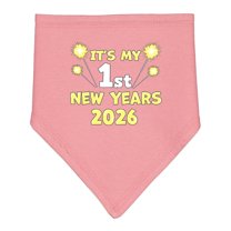 Inktastic It's My 1st New Years 2026 Baby Bandana Bib