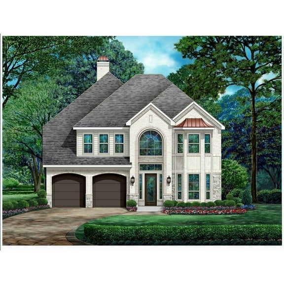 015-709: Neoclassical Traditional 4 Bed, 4 Bath Luxury Home Plan, 3498 Sq Ft: Full Blueprints with License to Build by Home Plan Marketplace - Lesuto
