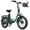 Field Green, variant on DYU 20" 4.0 Fat Tire Electric Bike for Adults, 750W Electric Mountain Bicycle,48V 15.6AH Removable Battery W/Pedal-Assist E-Bike Shimano 7 Speed Suspension Fork with Fender UL2849