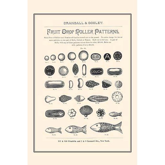Fruit Drop Roller Patterns-Fine Art Canvas Print (20" x 30")