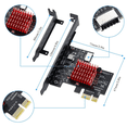 thumbnail image 2 of 2X PCIE USB 3.1 GEN2 Type-E Expansion Card,10Gbps PCI Express 3.0 1X to 20Pin Panel Type C Connector for /8, 2 of 6