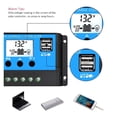 thumbnail image 4 of Solar Charger Controller 60A 50A 40A 30A 20A 10A 12V 24V Battery Charger USB Solar Panel Regulator For Max 50V PV Input ,Multiple Protection Functions, 4 of 6