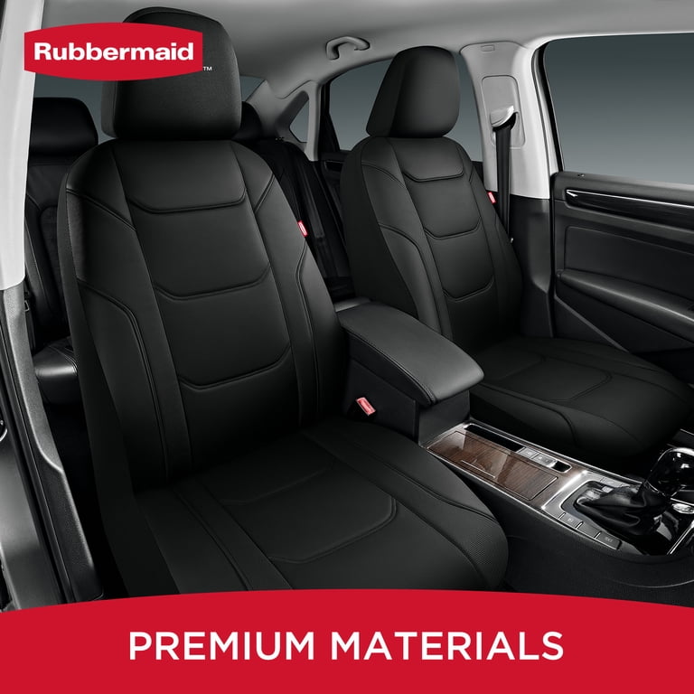 Rubbermaid 2-Piece Cellular Faux Leather Seat Cover, Black photo 2