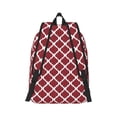 thumbnail image 3 of Daiia Red Moroccan Vintage Canvas Backpack for Men and Women ,Hiking Backpack,Travel Laptop Bag for School,Large Capacity Backpack, 3 of 8
