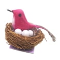 thumbnail image 2 of 1/12 Casa de de Pájaro en Miniatura para Decoración de Jardín de Hadas Rosa roja, 2 of 6