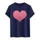 thumbnail image 3 of Tops para hombre, blusas y camisas de cuello redondo y manga corta para hombre. Camiseta/camisa informal de cuello redondo y manga corta con estampado de corazones para hombre. Tops de poliéster para, 3 of 4