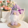 thumbnail image 2 of Lavender Swedish Gnomes Decoration for Home Pastel Spring Summer Tiered Tray Plush Decor Nordic Dwar, 2 of 5