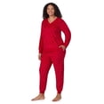 thumbnail image 7 of Aria Women’s Velour V-Neck Long Sleeve Top and Jogger Pajama Set, Sizes XS-4X, 7 of 7