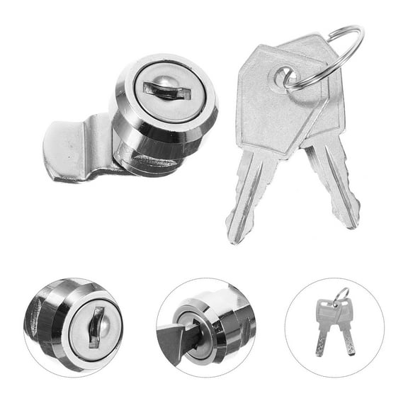 5/8" Cam Cabinet Locks with Keys, Keyed Alike Secure Drawer, File Cabinet, Mailbox, Truck Toolbox & Camper Door Replacement Lock