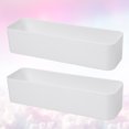 thumbnail image 3 of 2PCS Simple Wall Mounted Punch Free Storage Racks Practical Hanging Boxes Plastic Sundries Holders for Home Bathroom Ki, 3 of 8