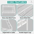 thumbnail image 4 of Naomi Home Twin Over Full Metal Bunk Bed, White, 4 of 17