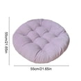 thumbnail image 3 of Shipiny 21.65in Soft Velvet Chair Cushion, Comfortable Office Seat Mat with Fixed Strap, Colorful Floor Pad for Indoor Outdoor Home Garden and Balcony Accessory, Gray, 3 of 6