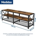 thumbnail image 3 of Mueble para TV Bluelander, Estante Organizador de 3 Niveles, Moderno, Ideal para Pantallas de 60 pulgadas, Café, 3 of 6