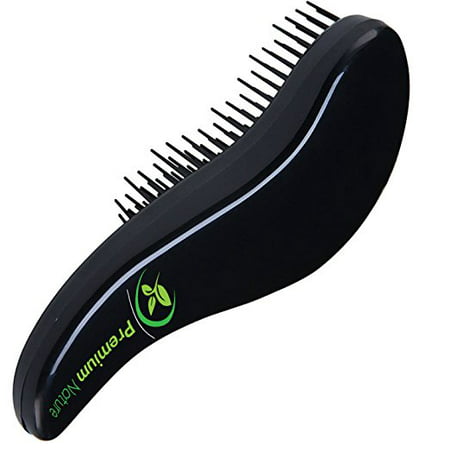 Detangling Hair Brush, Best Detangler Comb, No Pain For Curly, Wavy, Thick, Or Thin, Black by Premium (Best Comb For Wavy Hair)