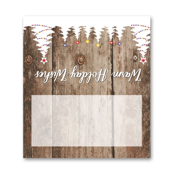 Rustic Christmas Tree Table Tent Place Cards - 25 Rustic Tree Holiday Guest Seating Name Cards - Table Tents - Place Cards (Rustic Tree)- B77502
