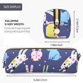 thumbnail image 3 of Fotbe Cartoon Rabbit Estuche para Lápices de Cuero con Estampado, Estuche con Cremallera Resistente, Organizador Compacto y Elegante para Papelería, 3 of 7