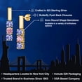 thumbnail image 2 of Gem Stone King 18K Yellow Gold Plated Silver Blue Tanzanite and Pink Lab Grown Diamond Drop Dangle Earrings for Women | 1.42 Cttw | Gemstone December Birthstone | Round 5MM, 2 of 6