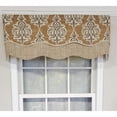 thumbnail image 2 of RLF Home Luxurious Modern Design Classic Jenna Glory Style Window Valance 50" x 16" Caramel, 2 of 4