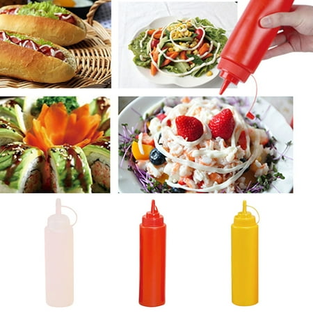 

HYDa Squeeze Bottle Lightweight Dustproof PE Plastic Squeeze Bottle for Kitchen