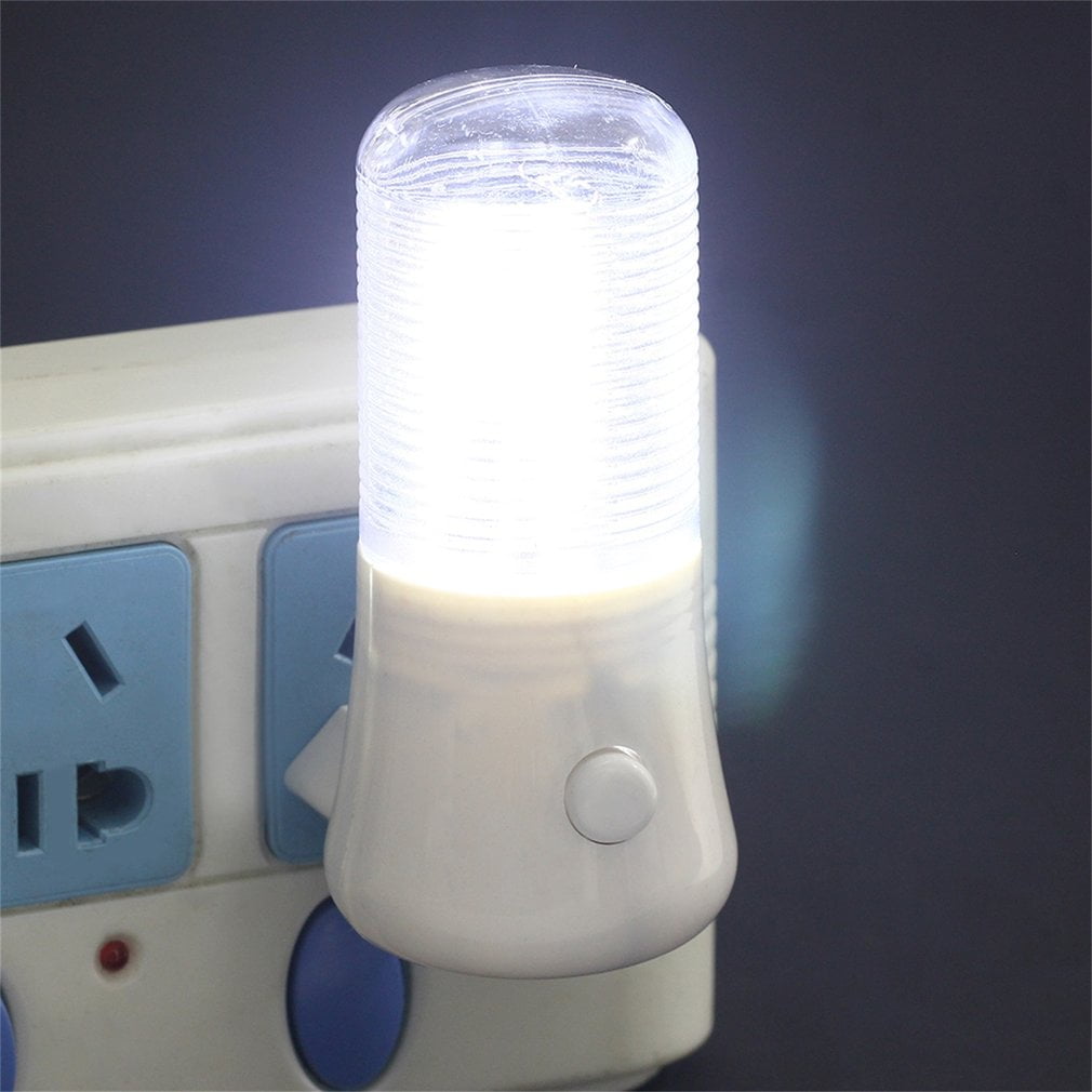 Details about   New CLEAR Night Lights On Off Switch Bright White Light Wall Plug Home Safety 