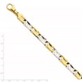 thumbnail image 5 of 14k Yellow and White Gold Two-tone 10.2mm Polished Fancy Link Bracelet Length 8.5 Inch, 5 of 5
