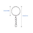 thumbnail image 2 of Llavero Redondo Llavero de Metal con Cadena de Bordillo Accesorios de Bricolaje,50 piezas Inevent HA6525-00B, 2 of 6