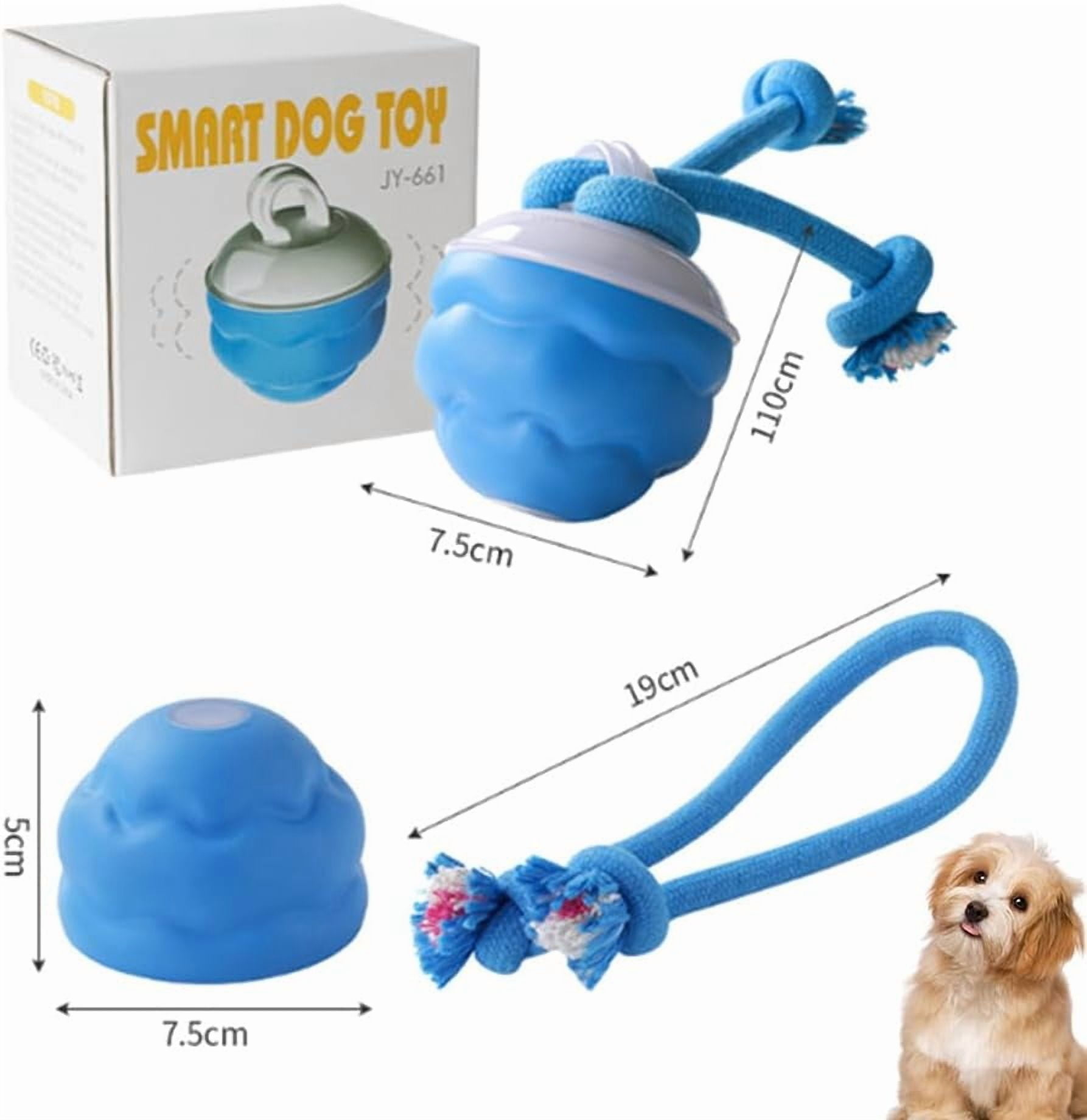 2026 Upgrade Smart Jumping Ball for Dogs, Chew-Proof Interactive Indestructible Waggle Ball Toy with Touch and Motion Activated That Moves on Its Own for Indoor/Outdoor Play