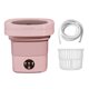 thumbnail image 2 of Lavadora de viaje pequeña lavadora automática 6.5L eléctrica de bajo consumo lavadora de ropa Mini lavadora plegable para viajes apartamentos calcetin rosa Soledad mini lavadora, 2 of 10